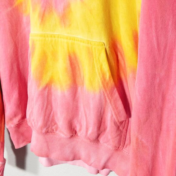 Pink Dolphin Tie Dye Graphic Hoodie Pink Yellow Large Streetstyle - Picture 5 of 8